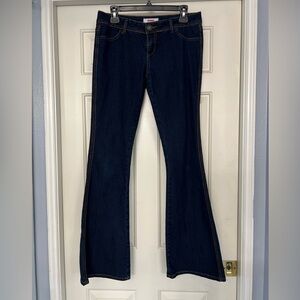 Bongo Dark Wash Flare Leg Blue Jeans Bohemian Hippie